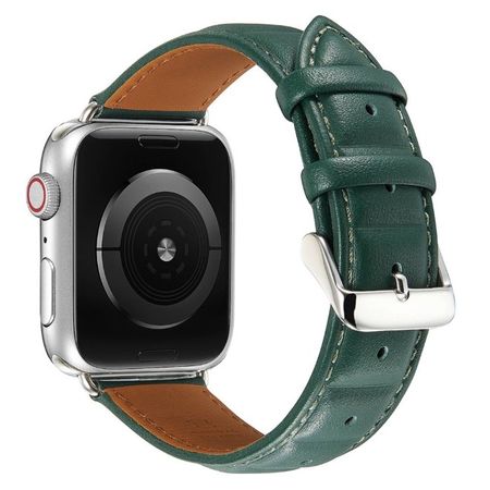 Apple Watch (41/40/38mm) Echtleder Armband - Genuine Series - dunkelgrün