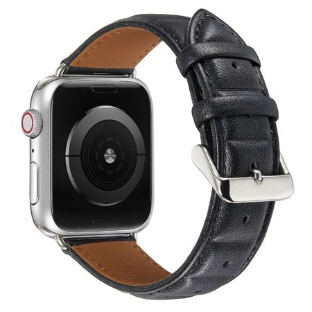 Apple Watch (41/40/38mm) Echtleder Armband - Genuine Series - schwarz