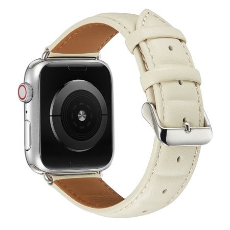 Apple Watch (49/45/44/42mm) Echtleder Armband - Genuine Series - beige