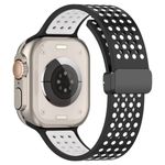 Apple Watch (49/45/44/42mm) Silikon Armband - Dot Series - schwarz/weiss