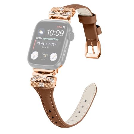 Apple Watch (42/41/40/38mm) Leder Armband - Ladies Series - braun