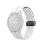 Samsung Galaxy Watch6 / Watch6 Classic / Watch5 / Watch5 Pro / Watch4 Silikon Armband - Buckle Series - weiss