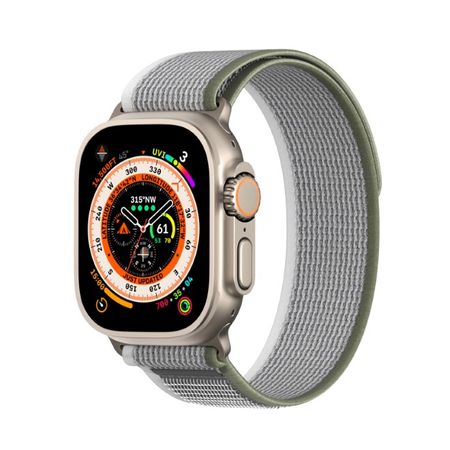 Dux Ducis - Apple Watch (49/45/44/42mm) Armband - Nylon Textur - YJ Series - grün/grau