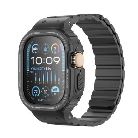 Dux Ducis - Apple Watch (49mm) TPU und Silikon Armband - OA Series - schwarz