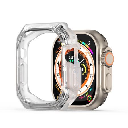 Dux Ducis - Apple Watch (49mm) Silikon und PC Hülle - Tamo Series - transparent/weiss