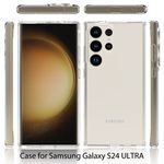 Samsung Galaxy S24 Ultra Hülle (PC / TPU Case) - Polycarbonat Rückseite + TPU Ränder - transparent