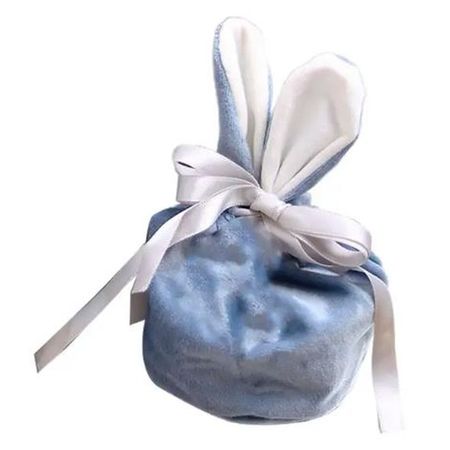Geschenktaschen mit Hasenohren (4er-Set ) - Osterdeko - Baran Series - blau