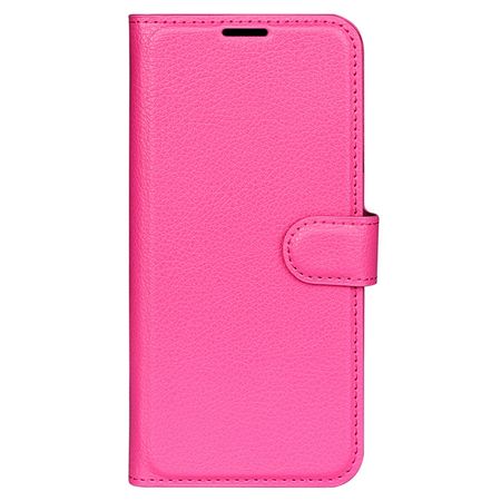 Samsung Galaxy A15 5G / 4G Handy Hülle - Litchi Leder Bookcover Series - pink