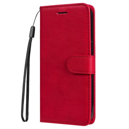 Oppo A58 4G Handy Hülle - Classic II Leder Bookcover Series - rot