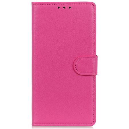 Samsung Galaxy A35 5G Handy Hülle - Litchi Leder Bookcover Series - pink
