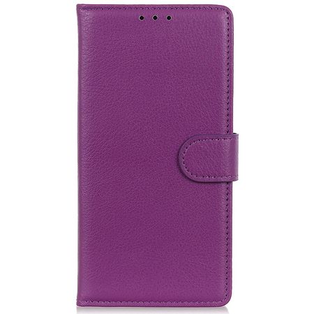 Samsung Galaxy A35 5G Handy Hülle - Litchi Leder Bookcover Series - purpur