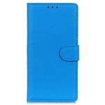 Samsung Galaxy A55 5G Handy Hülle - Litchi Leder Bookcover Series - blau