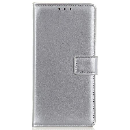 Samsung Galaxy A55 5G Handy Hülle - Classic II Leder Bookcover Series - silber