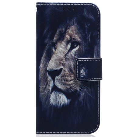 Samsung Galaxy A55 5G Handy Hülle - Leder Bookcover Image Series - Löwe