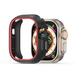 Dux Ducis - Apple Watch Ultra (49mm) Silikon und PC Hülle - Bamo Series - schwarz/rot
