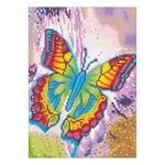 Night 5D Diamant Malerei - Diamond Painting Leinwand - 30x40cm - Glow Night Series - Schmetterling