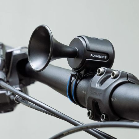 ROCKBROS - Elektronische Veloglocke Fahrradklinkel Horn - Wasserdicht - bis zu 120dB - schwarz