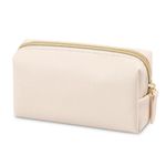 Make-up Organizer (Grösse S / 16.2x4.8x8.2 cm) - Kosmetik Tasche mit Reissverschluss - Necessaire - Afra Series - beige