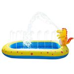 Aufblasbarer Kinder Pool mit Sprinkler (170 cm) - Wasserspielzeug für Kinder - mit Schlauchaschluss - Dinosaurier