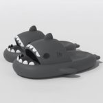 Hai Hausschuhe - Shark Slides - Sommer Pantolette flach - Unisex - Grösse 42/43 - Shark Cloud Series - dunkelgrau