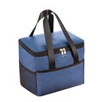 Faltbare Kühltasche (24x18x21 cm) - Wasserabweisende Thermotasche - Isolierende Picknick Tasche - Terry Series - blau