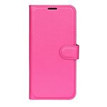 OnePlus 12 Handy Hülle - Litchi Leder Bookcover Series - pink