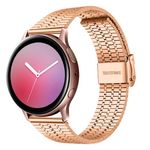 Smartwatch Bead Metall Ersatzarmband mit Quick Release (22mm) universell - SH Series - rosegold