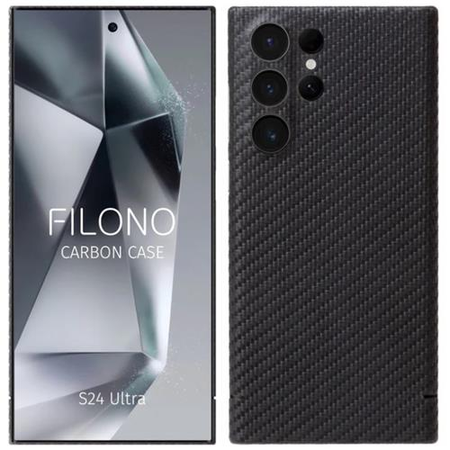 Filono - Samsung Galaxy S24 Ultra Premium Hülle - aus echtem Carbon - schwarz