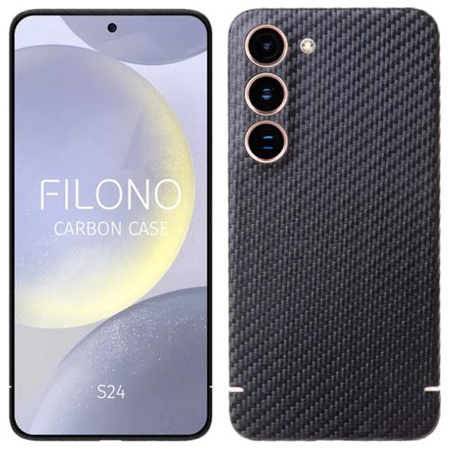 Filono - Samsung Galaxy S24 Premium Hülle - aus echtem Carbon - schwarz