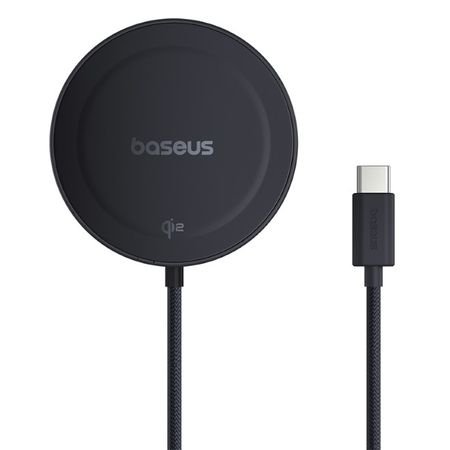 Baseus - Magnetischer Wireless Charger - 15W und Qi2  - MagSafe kompatibel - Simple Mini4 Series - schwarz