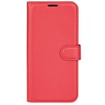 Xiaomi Redmi A3 Handy Hülle - Litchi Leder Bookcover Series - rot