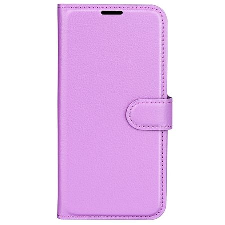 Sony Xperia 1 VI Handy Hülle - Litchi Leder Bookcover Series - purpur