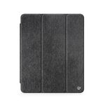 Dux Ducis - iPad 9.7 (2018/2017) / Air / Air 2 Hülle - Leder Bookcover - Unid Series - schwarz