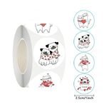 Stickerset für Kinder - selbstklebende Sticker mit Motiv - Rolle mit 500 Sticker - Hund und Katze