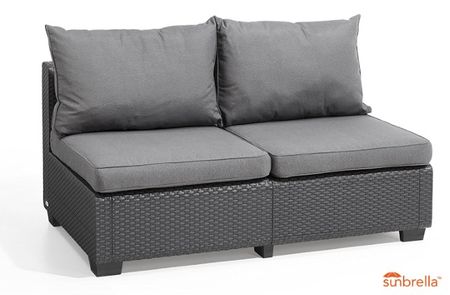 Keter - Sapporo 2 Sitzer Sofa inkl. Kissen - graphit