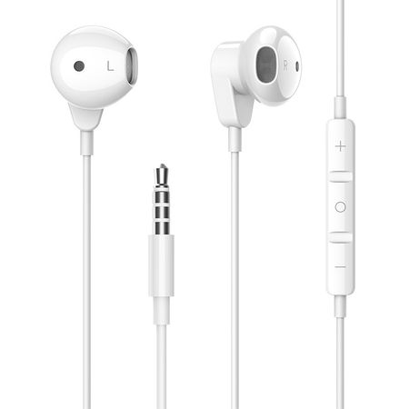 In Ear Kopfhörer Headset mit 3.5mm Klinken Anschluss - 1.2m Kabellänge - IPX5 wasserdicht - weiss