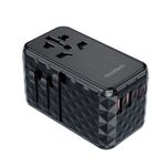 Choetech - Welt Reiseadapter Ladegerät (PD 100W) mit 2x USB-C & 2x USB-A Ladeanschlüssen - schwarz