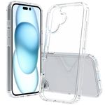 iPhone 16 Hülle (PC / TPU Case) - Polycarbonat Rückseite + TPU Ränder - transparent