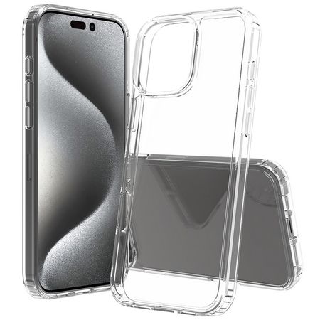 iPhone 16 Pro Max Hülle (PC / TPU Case) - Polycarbonat Rückseite + TPU Ränder - transparent