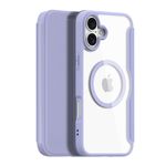 Dux Ducis - iPhone 16 Hülle - Leder Bookcover mit Standfunktion - Skin X Pro Series - purpur