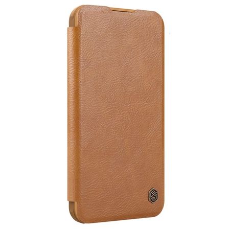 Nillkin - iPhone 16 Pro Hülle - Leder Book Case - Qin Prop Series - braun