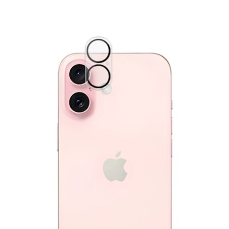 iPhone 16 Kamera Vollschutz Panzerglas - Silk Glass Kameraschutz - schwarz