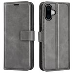 iPhone 16 Handy Hülle - Classic II Leder Bookcover Series - grau