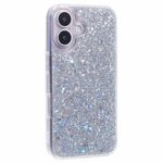 iPhone 16 Plus Handy Hülle - Glitzer TPU Softcase Series - silber