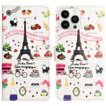 iPhone 16 Pro Handy Hülle - Leder Bookcover Image Series - Paris