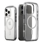 Araree - iPhone 16 Pro Hülle - Case aus TPU und PC - MagSafe kompatibel - Duple M Air Series - hellgrau