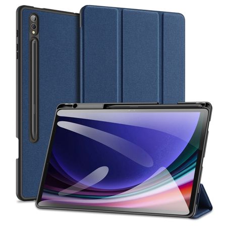 Dux Ducis - Samsung Galaxy Tab S10+ / Galaxy Tab S9+ / Galaxy Tab S9 FE+ Hülle - Leder Smart Flip Case - Domo Series - blau