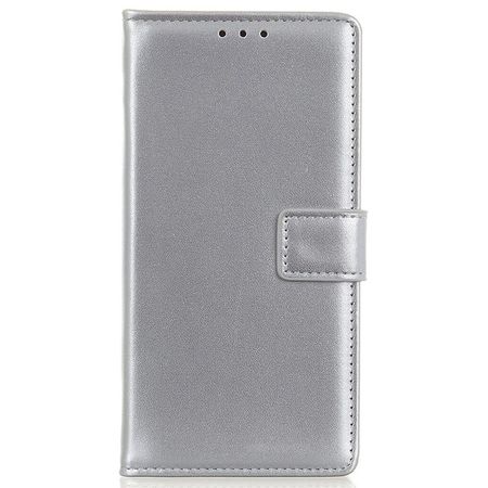 Samsung Galaxy S24 FE Handy Hülle - Classic II Leder Bookcover Series - silber