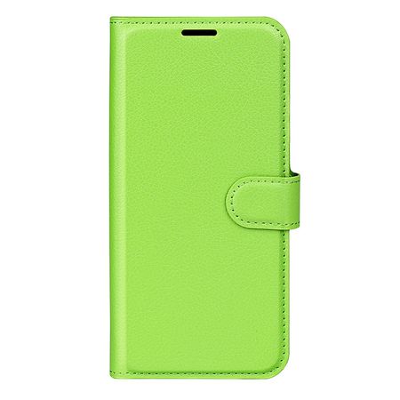 Samsung Galaxy S24 FE Handy Hülle - Litchi Leder Bookcover Series - grün