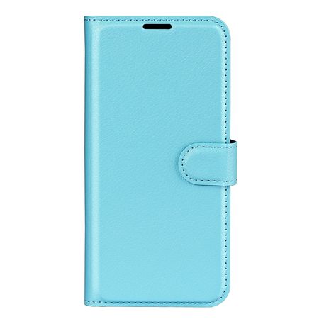 Samsung Galaxy S24 FE Handy Hülle - Litchi Leder Bookcover Series - blau